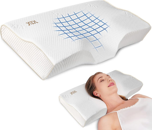 Transform Your Sleep with the XTX Ergonomic Cervical Memory Foam Pillow - Ultimate Neck and Shoulder Pain Relief for All Sleep Positions