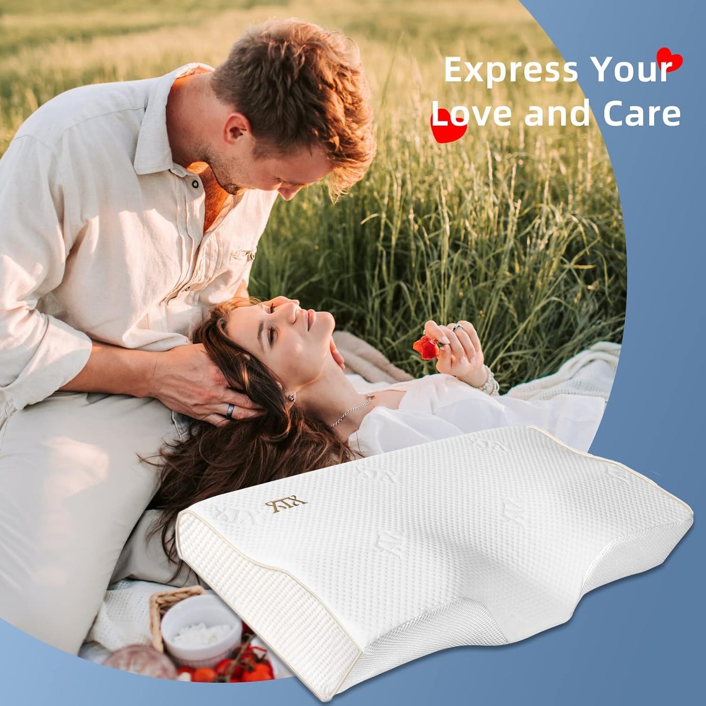 Transform Your Sleep with the XTX Ergonomic Cervical Memory Foam Pillow - Ultimate Neck and Shoulder Pain Relief for All Sleep Positions